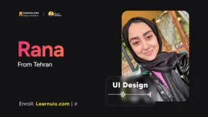 نظر رعنا از تهران - پکیج خودآموز طراحی رابط کاربر - Learnuix.com - UI Design
